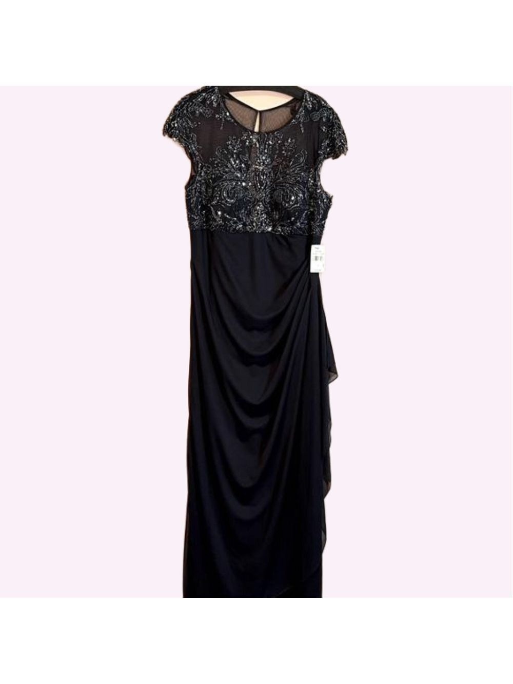 XSCAPE Navy Floor Length  Evening Gown
NWT (Firm Price)